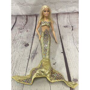 Barbie 1995 Jewel Hair Little Mermaid Outfit Gold 3 Piece Mermaids Tail Clothing